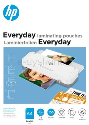 Hp EverydayFolie laminacyjneA4, 75 mic, 100 szt., przezroczyste/połysk