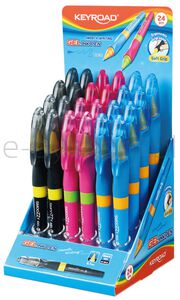 Keyroad Długopis żelowy SMOOZZY Writer, 0,7mm, pakowany na diplayu,  mix kolorów