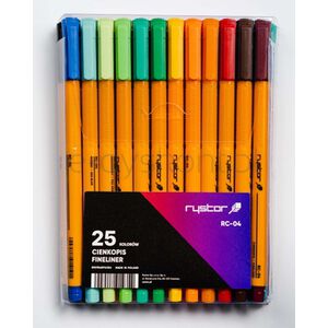 Rystor Cienkopis RC-04 25szt. MIX etui