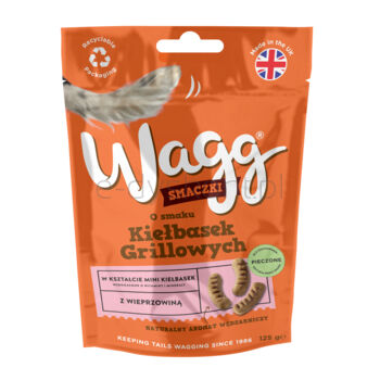 Wagg Smaczki, O smaku Kiełbasek Grillowych, przekąski dla psów, 125 g