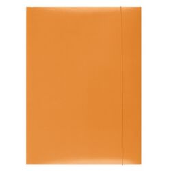 Office Products Teczka z gumką, karton, A4, 300gsm, 3-skrz., pomarańczowa