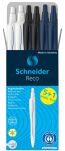 Schneider Długopis Automatyczny Reco, M, Box, 6 Szt., Mix Kolorów - 2