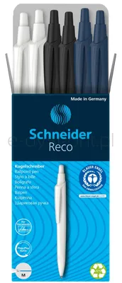 Długopis Automatyczny Schneider Reco, M, Box, 6 Szt., Mix Kolorów