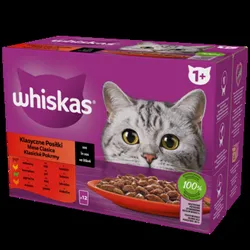 Whiskas Klasyczne Posiłki 1+ Sos Z Wołowiną, Z Kurczakiem, Z Jagnięciną I Z Drobiem 1,02 Kg (12X85 G)