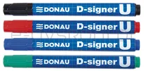 Donau Marker Permanentny D-Signer U, Okrągły, 2-4Mm (Linia), Niebieski  - 3