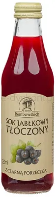 Sok Jabłkowy Tłoczony Z Czarną Porzeczką 250 Ml