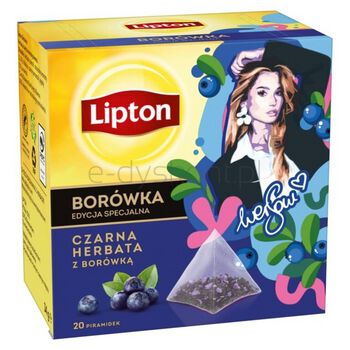 Lipton Herbata Piramidki Borówka 20tb