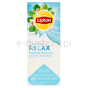 Lipton Herbata Feel Good Selection, Relax, mięta, 25 kopert