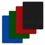Office Products Teczka z gumką, A4, PP, 500mikr., 3-skrz., niebieska  - 2
