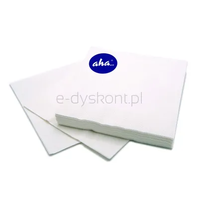 AHA Serwetki 3-warstwowe, składanie 1/4, 33x33cm, 20 szt., białe