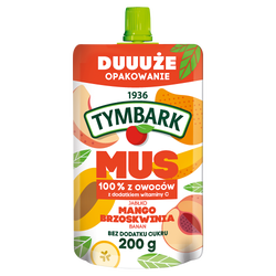 Tymbark Mus 100% Jabłko Mango Brzoskwinia Banan 200 G