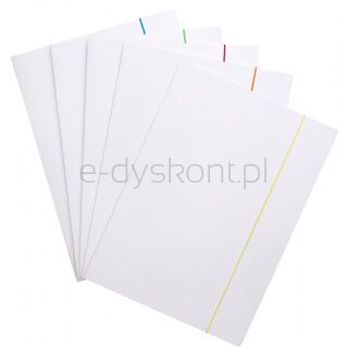 Office Products Teczka z gumką, karton, A4, 300gsm, 3-skrz., gumka mix kolorów, biała