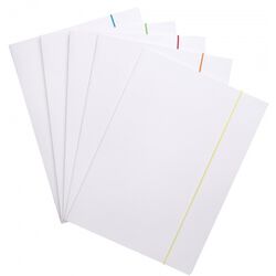 Office Products Teczka z gumką, karton, A4, 300gsm, 3-skrz., gumka mix kolorów, biała