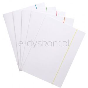 Office Products Teczka z gumką, karton, A4, 300gsm, 3-skrz., gumka mix kolorów, biała