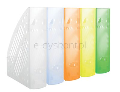 Pojemnik na dokumenty ażurowy DONAU, polistyren, A4, transparentny biały