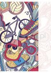Gimboo Zeszyt Szkolny A5, w kratkę, 32 kart., 70gsm, mix wzorów - 7