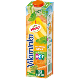 Hortex Vitaminka Jabłko, marchew, banan sok karton 1L