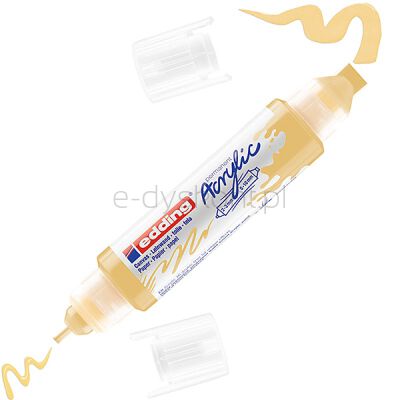 Edding Marker Akrylowy 3D E-5400 podwójny, 2-3 mm, 5-10 mm, żółty pastelowy
