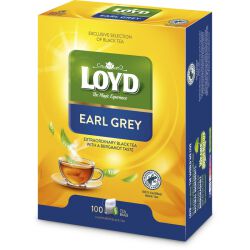 Loyd Herbata Earl Grey, Dwukomorowa, 100 Torebek