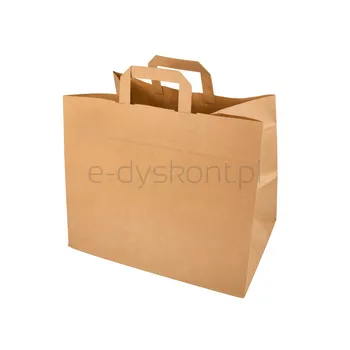 Torby Papierowe, 27 Cm X 32 Cm X 16 Cm, Brązowe, Z Uchwytami, 50 Szt.