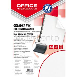 Office Products Okładki do bindowania PVC, A4, 150mikr., 100szt., transparentne