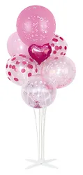 Zestaw balonów PARTY GO, 85cm, 7 szt., różowe