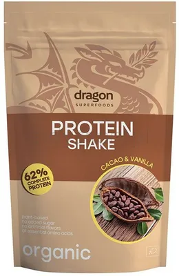 Shake Proteinowy Kakao I Wanilia, 62% Białka Z Amino Kwasami, Z Erytrytolem, Bezglutenowy Bio 500 G