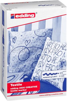 Marker tekstylny e-4500/10 S EDDING, 2-3mm, 10 sztuk, pudełko