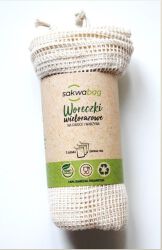 Sakwa Woreczki Wielorazowe Rozmiar 25X30 Zestaw 3 Szt