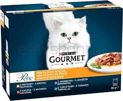 Gourmet Perle Karma dla kota indyk, kurczak, tuńczyk, jagnięcina (12x85g)