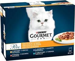 Gourmet Perle Karma dla kota indyk, kurczak, tuńczyk, jagnięcina (12x85g)
