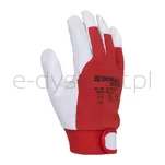 Rękawice Robocze Donau Safety, Skóra Kozia Po Stronie Dłoni, Rzep, Rozm. 10/Xl, Biało-Czerwone - 2