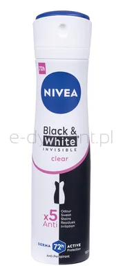 Antyperspirant W Sprayu Nivea Invisible B&W Clear, 150Ml