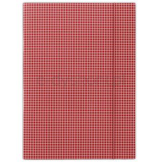 Donau Teczka z gumką karton, A4, 400gsm, 3-skrz., czerwona w kratę