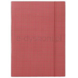 Donau Teczka z gumką karton, A4, 400gsm, 3-skrz., czerwona w kratę