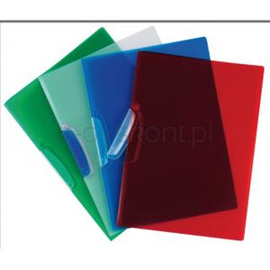 Q-Connect Skoroszyt z plastikowym klipsem, PP, A4, 520mikr., transparentny zielony