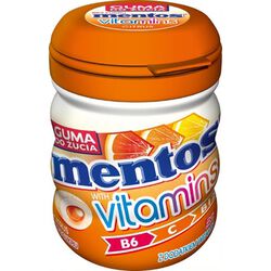 Mentos Guma Do Żucia Z Witaminami O Smaku Owoców Cytrusowych 50G