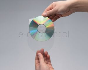 Kieszeń samoprzylepna Q-CONNECT, na 2-4 płyty CD/DVD, 127x127mm, 10szt.