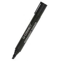 Q-Connect Marker permanentny ścięty, 3-5mm (linia), czarny
