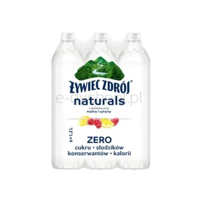 Żywiec Zdrój Naturals Smak Malina-Cytryna 1,2 L (w tym +0,50 zł/szt. zwrotnej kaucji)