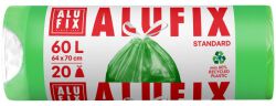 Alufix Worki na śmieci, z taśmą, HDPE, 60l, 20 szt., zielone