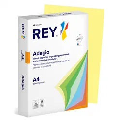 Papier ksero REY ADAGIO, A4, 160gsm, 49 żółty kanarkowy pastel *RYADA160X471 R100, 250 ark.