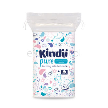 Kindii pure Bawełniane płatki dla niemowląt 60 szt.