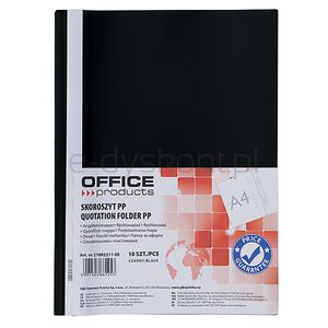 Skoroszyt OFFICE PRODUCTS, 120/180 mic, PP, czarny