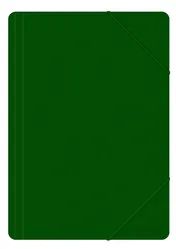 Office Products Teczka z gumką, A4, PP, 500mikr., 3-skrz., zielona 