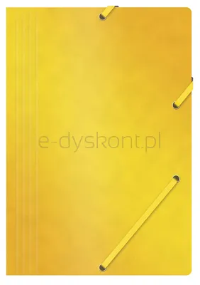 Office Products Teczka Z Gumką, Preszpan, A4, 390Gsm, 3-Skrz., Żółta 