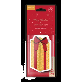 Odświeżacz Powietrza Do Samochodu Aroma Home Xmas Cellulose Gift For You 3D Pomarańcza Goździk