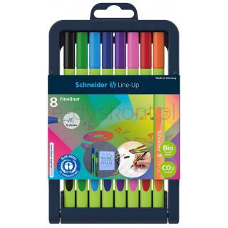 Schneider Zestaw Cienkopisów Line-Up, 0,4mm, stojak, 8 szt., miks kolorów