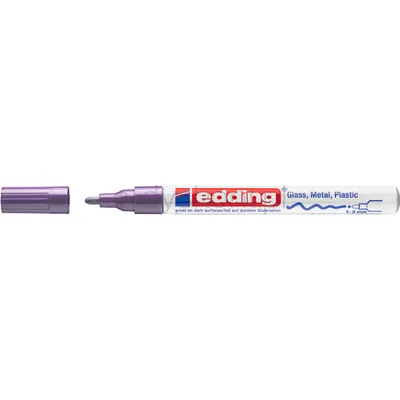 Marker Olejowy Połyskujący E-751 Edding, 1-2 Mm, Fioletowy