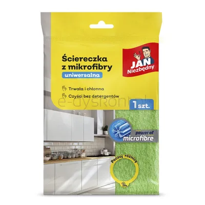 Ściereczka z mikrofibry JAN NIEZBĘDNY, uniwersalna